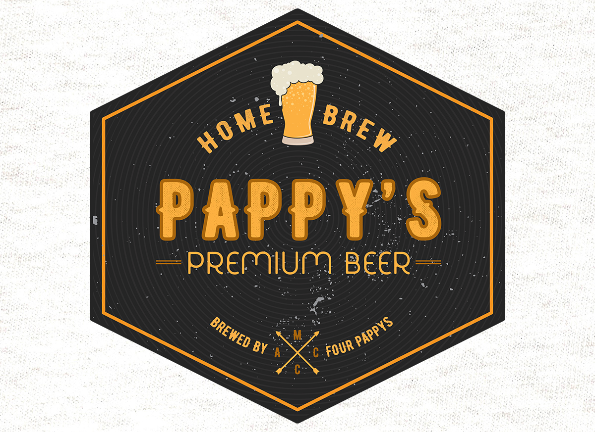 iCreate Web Design | Logo Design & Branding | Pappys Home Brewed Premium Beer Logo